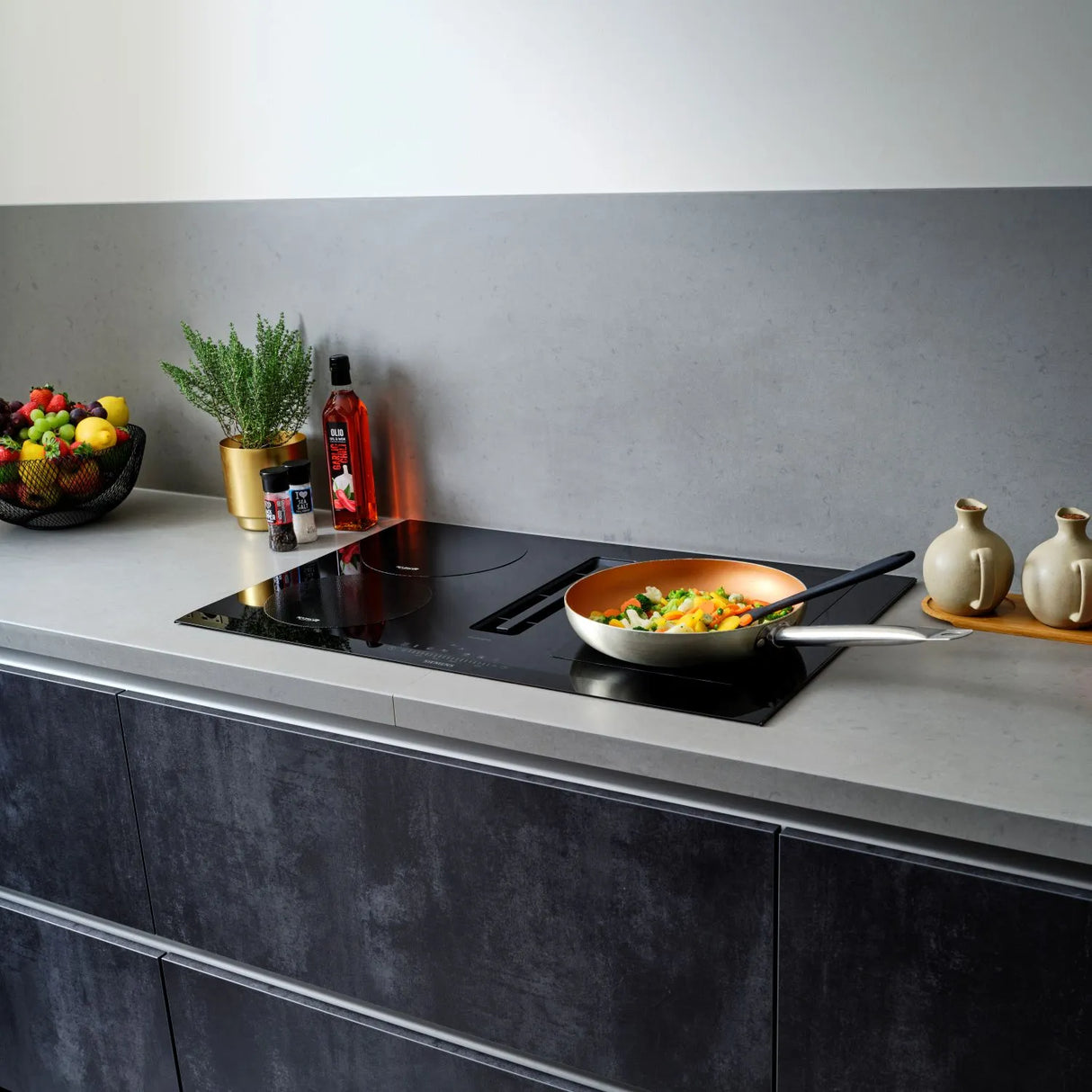 Inductie Beschermer Set Zwart – 7 Stuks | 5 Maten – Anti-Kras & Anti-Slip