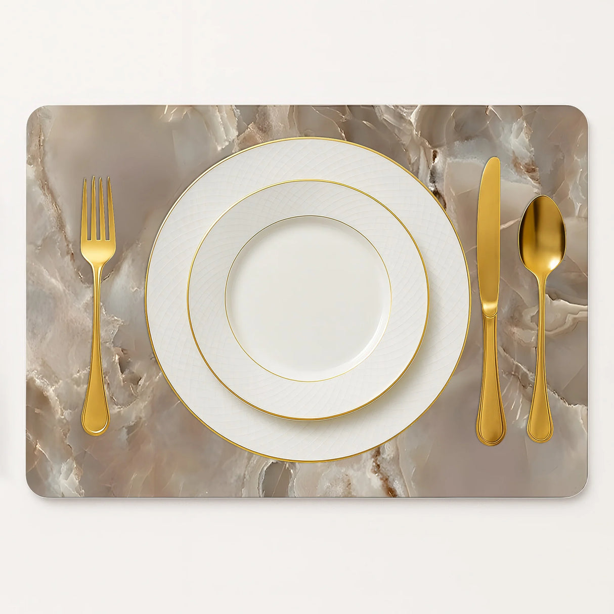 Luxe Vinyl Placemats Van Kunststof – Golden Sand
