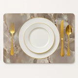 Luxe Vinyl Placemats Van Kunststof – Golden Sand