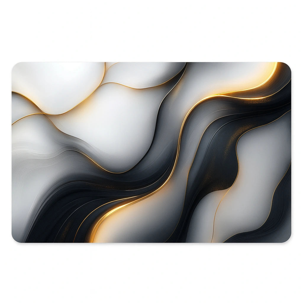  placemats kunststof goud wit zwart design