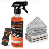 Complete kookplaat reinigingsbundel met PlateClean reiniger, microvezel doeken, glasdoeken en schrapper voor inductie en keramische kookplaten