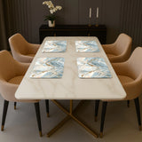 Luxe Vinyl Placemats Van Kunststof – Azure Marble