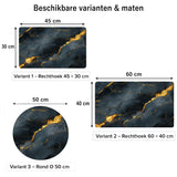 Placemat kunststof marmer goud afmetingen 45x30 cm