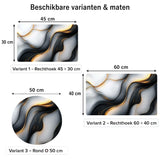 Placemat kunststof marmer goud afmetingen 45x30 cm