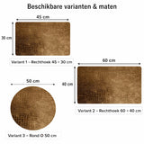 Placemat luxury croco look in goud met beschikbare maten 45x30 cm, 60x40 cm en rond 50 cm