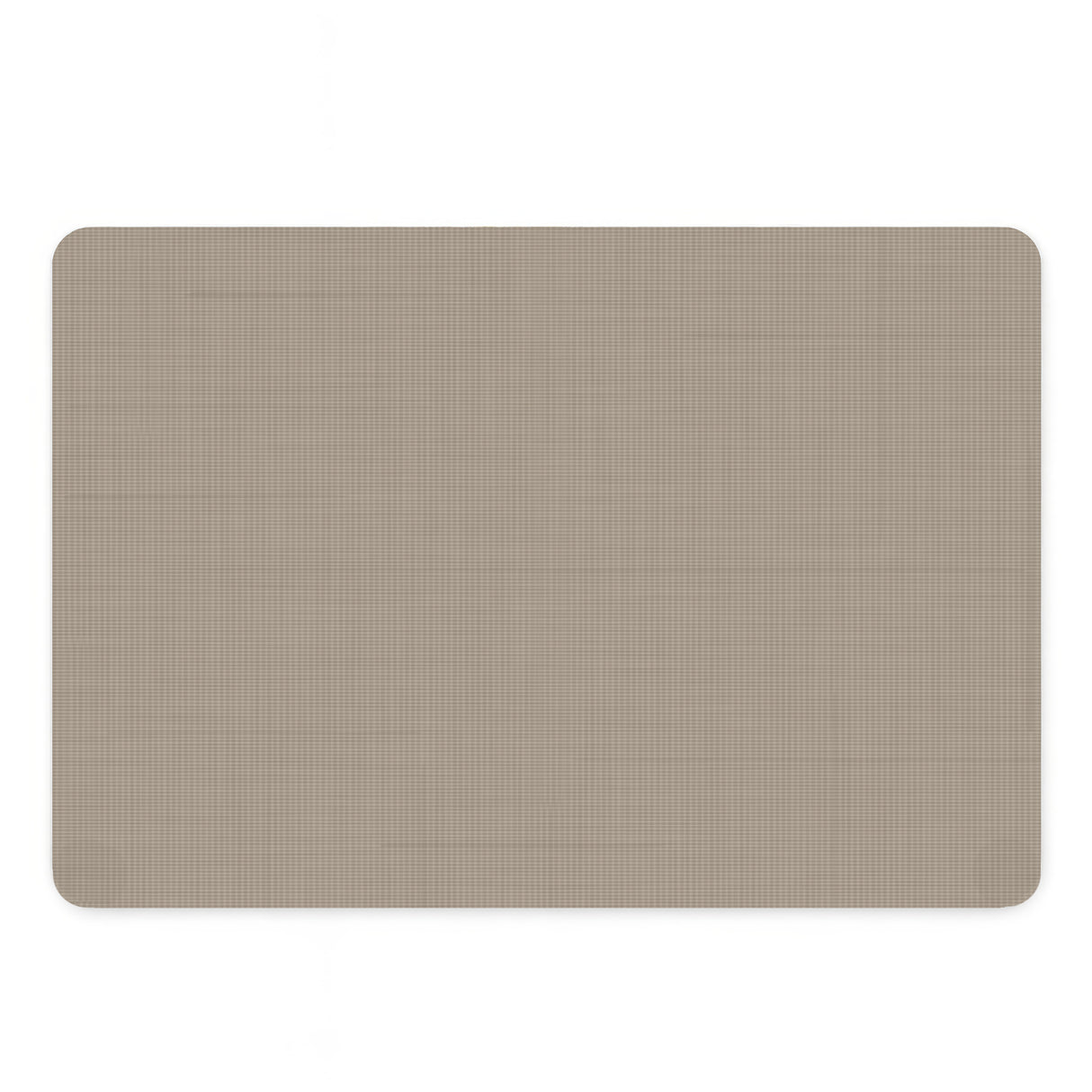 Vinyl placemat van kunststof in licht beige ribbelstructuur met strakke afwerking