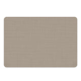 Vinyl placemat van kunststof in licht beige ribbelstructuur met strakke afwerking