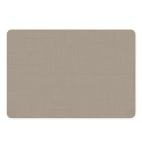 Vinyl placemat van kunststof in licht beige ribbelstructuur met strakke afwerking