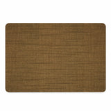 Vinyl placemat van kunststof in warm bruin geweven design met antislip en waterdichte afwerking