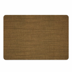 Vinyl placemat van kunststof in warm bruin geweven design met antislip en waterdichte afwerking