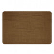 Vinyl placemat van kunststof in warm bruin geweven design met antislip en waterdichte afwerking