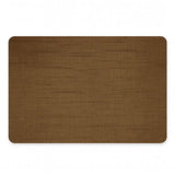 Vinyl placemat van kunststof in warm bruin geweven design met antislip en waterdichte afwerking