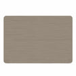 Vinyl placemat van kunststof in licht taupe ribbelstructuur met strakke afwerking