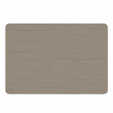 Vinyl placemat van kunststof in licht taupe ribbelstructuur met strakke afwerking