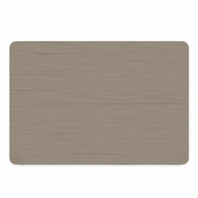 Vinyl placemat van kunststof in licht taupe ribbelstructuur met strakke afwerking