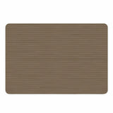 Vinyl placemat van kunststof in taupe ribbelstructuur met strakke afwerking