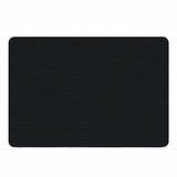 Vinyl placemat van kunststof in zwart ribbelstructuur met strakke afwerking