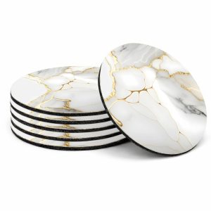 Luxe vinyl onderzetters - Azure Gold