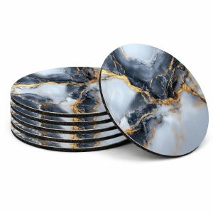 Luxe vinyl onderzetters - Royal Marble