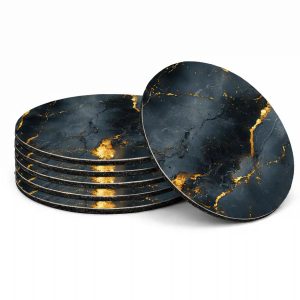 Luxe vinyl onderzetters - Midnight Gold