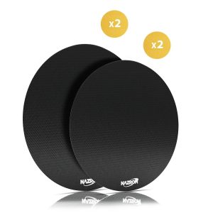 Inductie Beschermer Set Zwart – 4 Stuks | 2 Maten – Anti-Kras & Anti-Slip